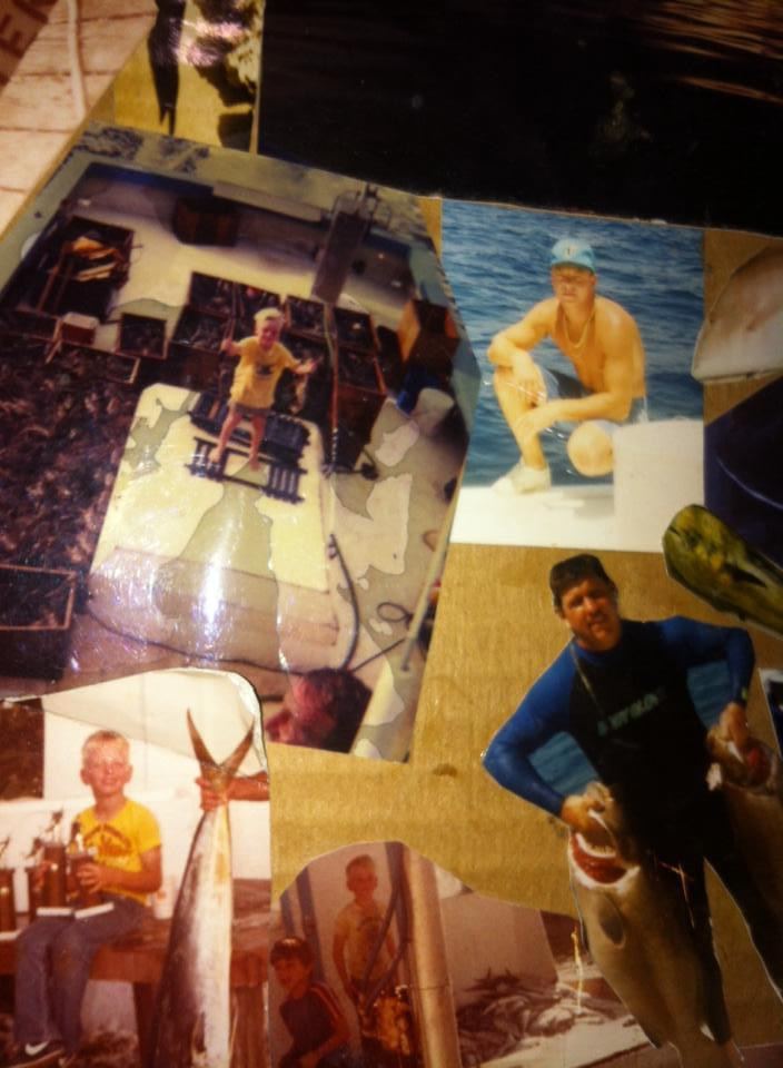 Old family fishing photographs spanning several decades
